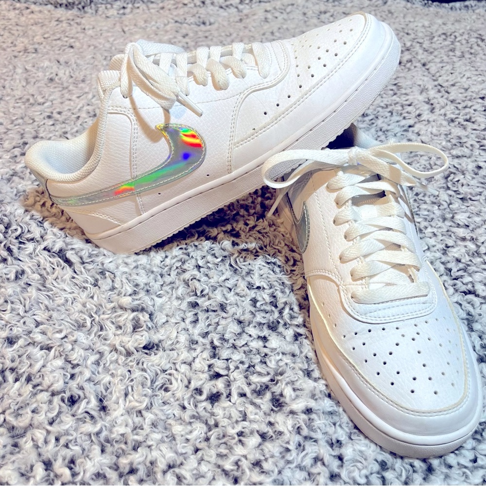 Nike Women’s Silver Court Vision Sneakers Size 9.5